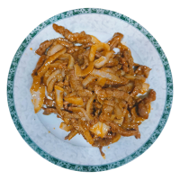 Ternera con cebollas