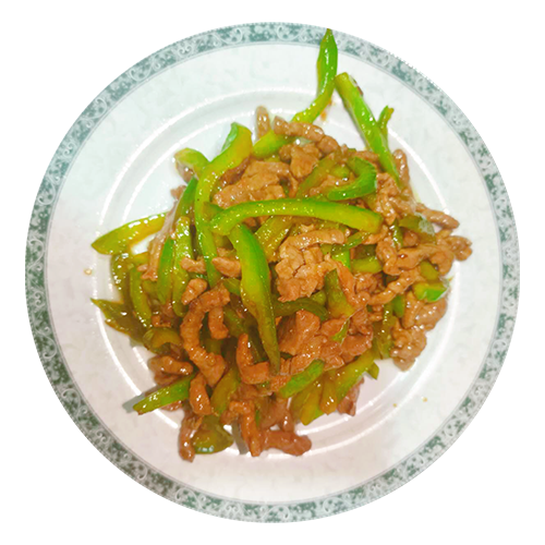 Ternera con pimiento verde