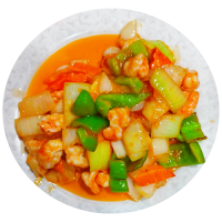 Gambas con guindillas