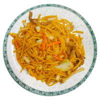 Tallarines frito con ternera